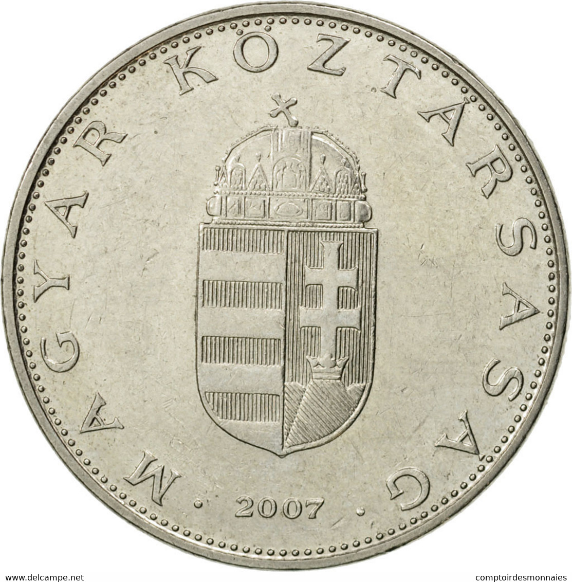 Monnaie, Hongrie, 10 Forint, 2007, TTB, Copper-nickel, KM:695 - Hongrie