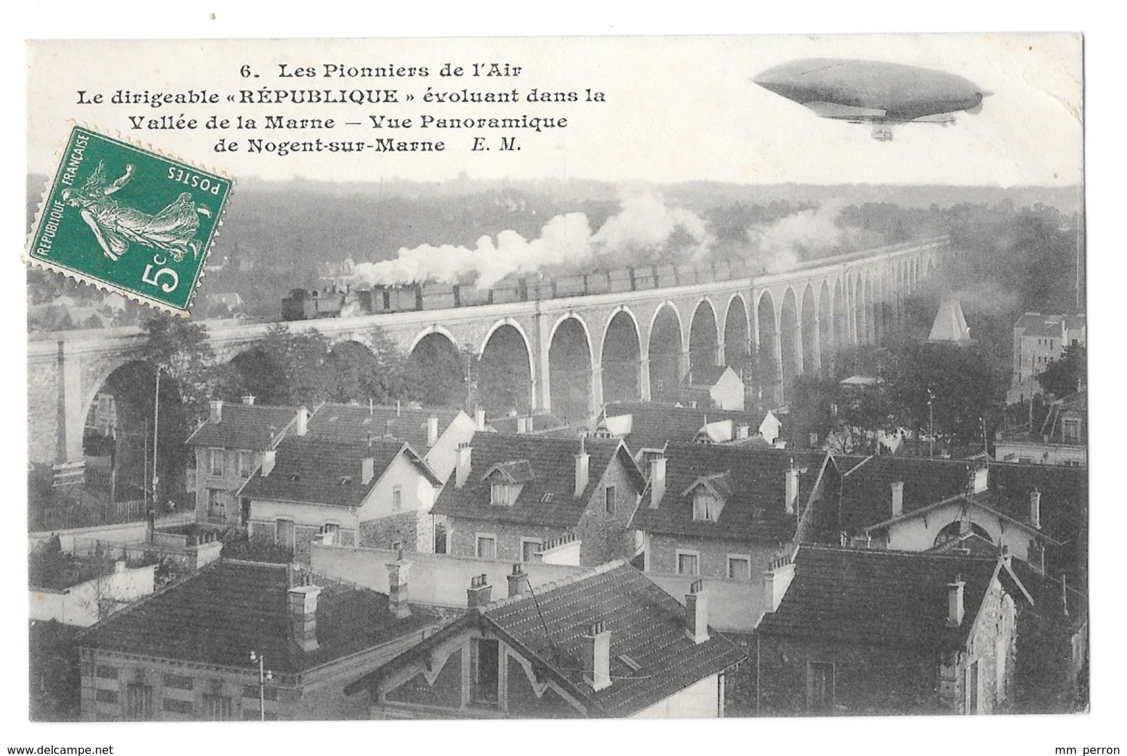 (22099-00) Les Pionniers De L'air - Le Dirigeable République évoluant Dans La Vallée De La Marne - Airships