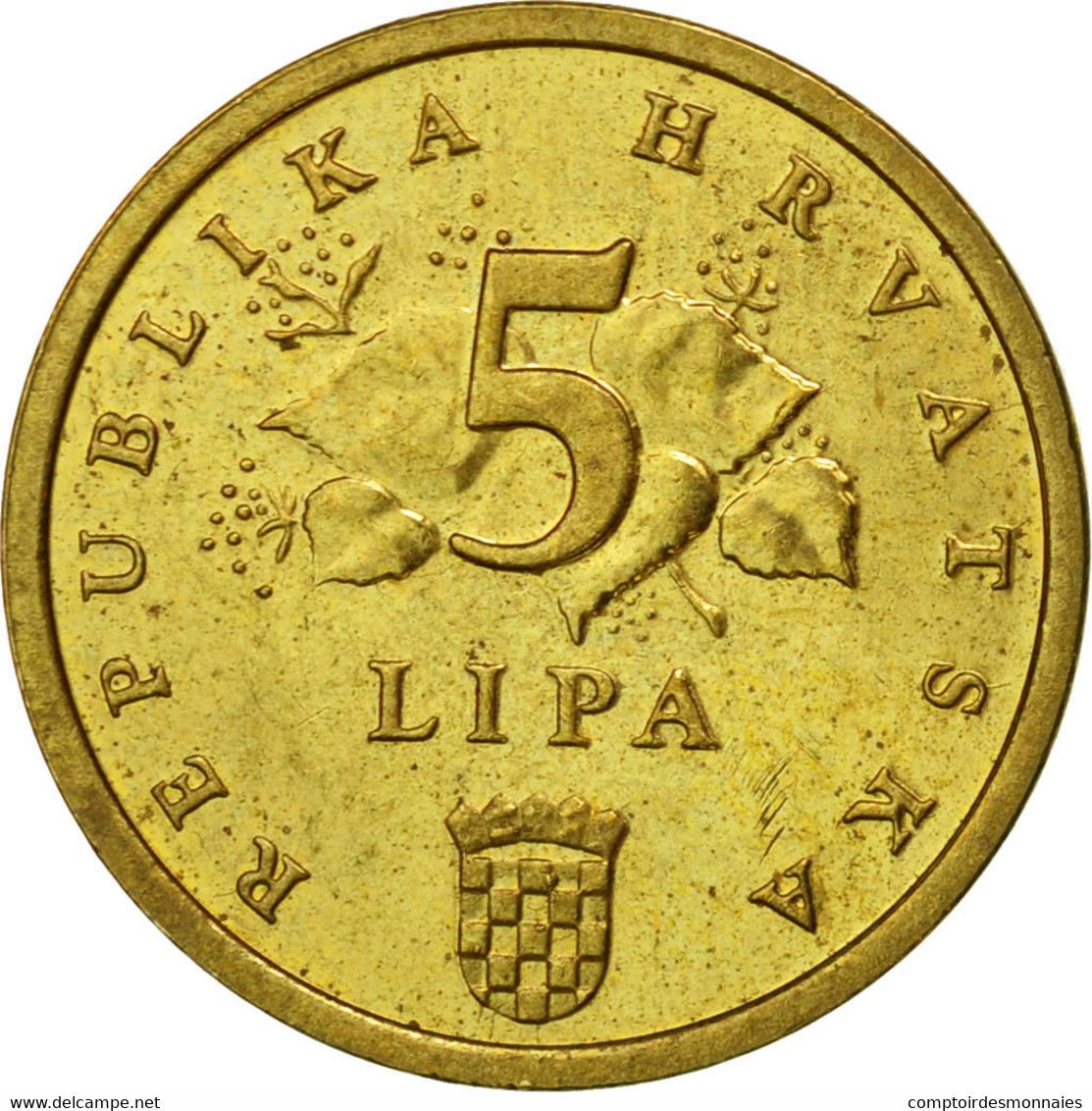 Monnaie, Croatie, 5 Lipa, 2009, TTB, Brass Plated Steel, KM:5 - Croatie