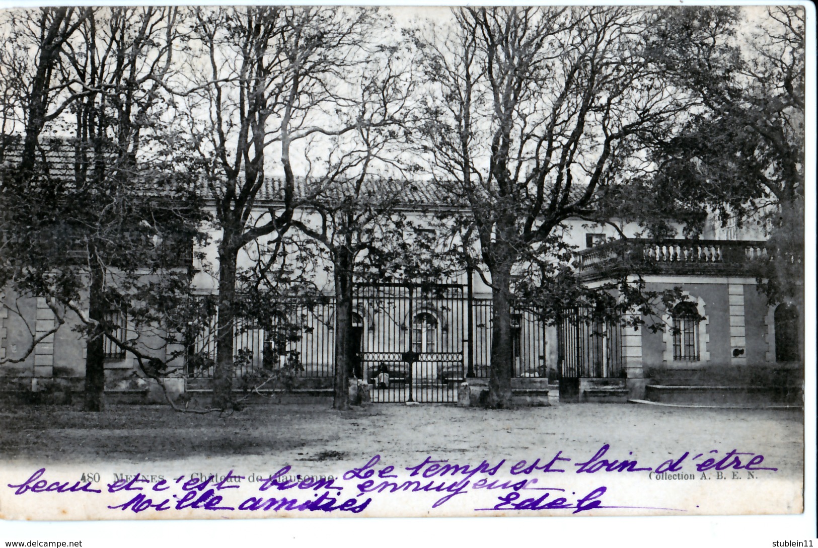 Meynes (Gard) Château + Fontaine Du Parc      LES 2 CARTES - Autres & Non Classés