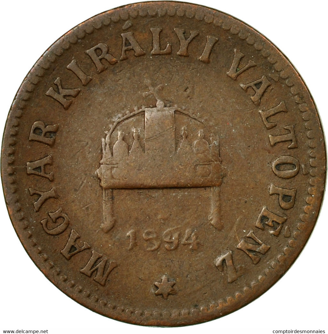 Monnaie, Hongrie, Franz Joseph I, 2 Filler, 1894, Kormoczbanya, TTB, Bronze - Hongrie