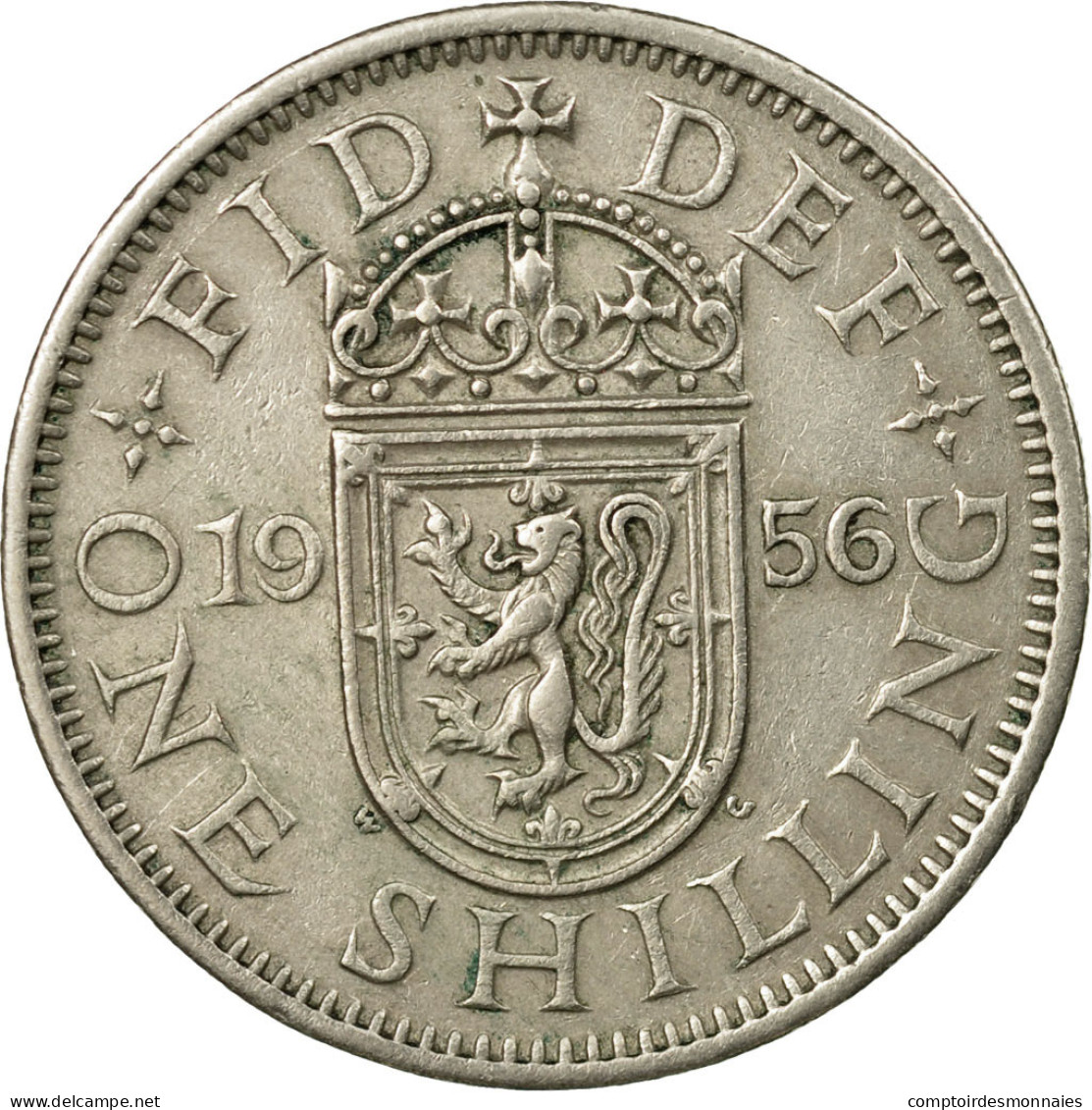 Monnaie, Grande-Bretagne, Elizabeth II, Shilling, 1956, TTB, Copper-nickel - I. 1 Shilling