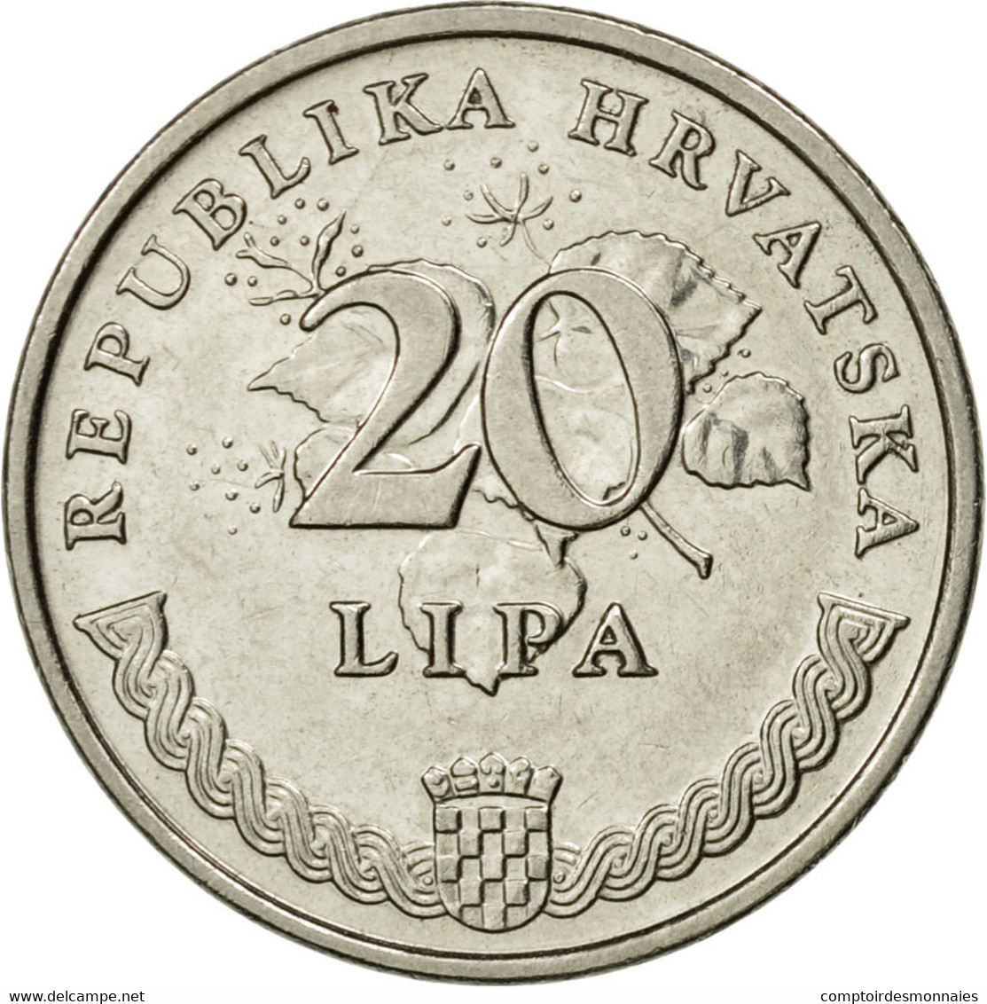 Monnaie, Croatie, 20 Lipa, 1993, TTB, Nickel Plated Steel, KM:7 - Croatie