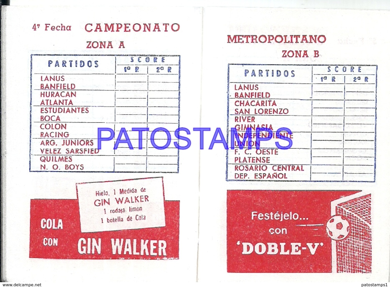 102590 ARGENTINA AGENDA FUTBOLISTA SOCCER FUTBOL 1967 PUBLICITY DOBLE - V NO POSTAL POSTCARD - Other & Unclassified