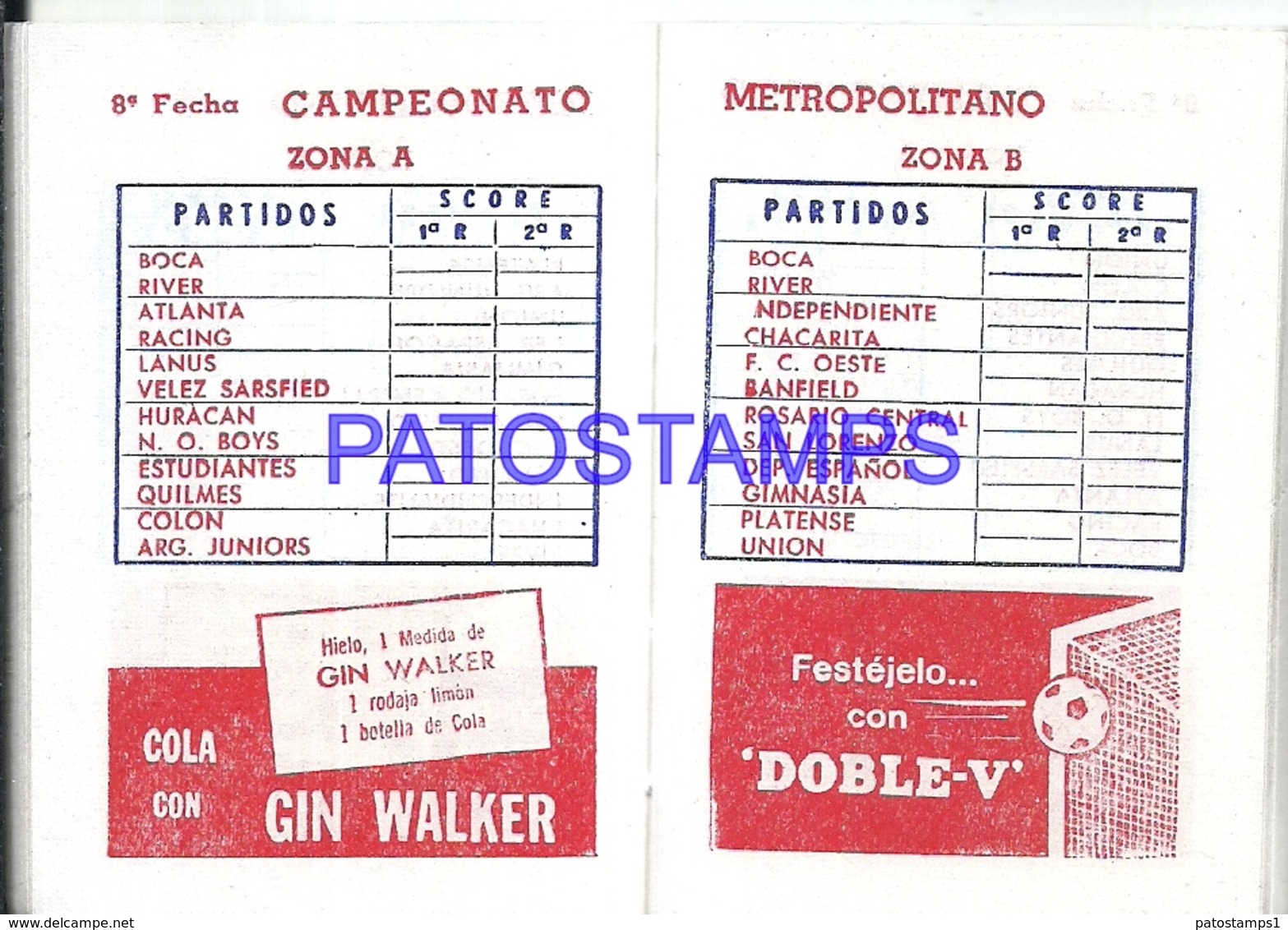 102590 ARGENTINA AGENDA FUTBOLISTA SOCCER FUTBOL 1967 PUBLICITY DOBLE - V NO POSTAL POSTCARD - Other & Unclassified