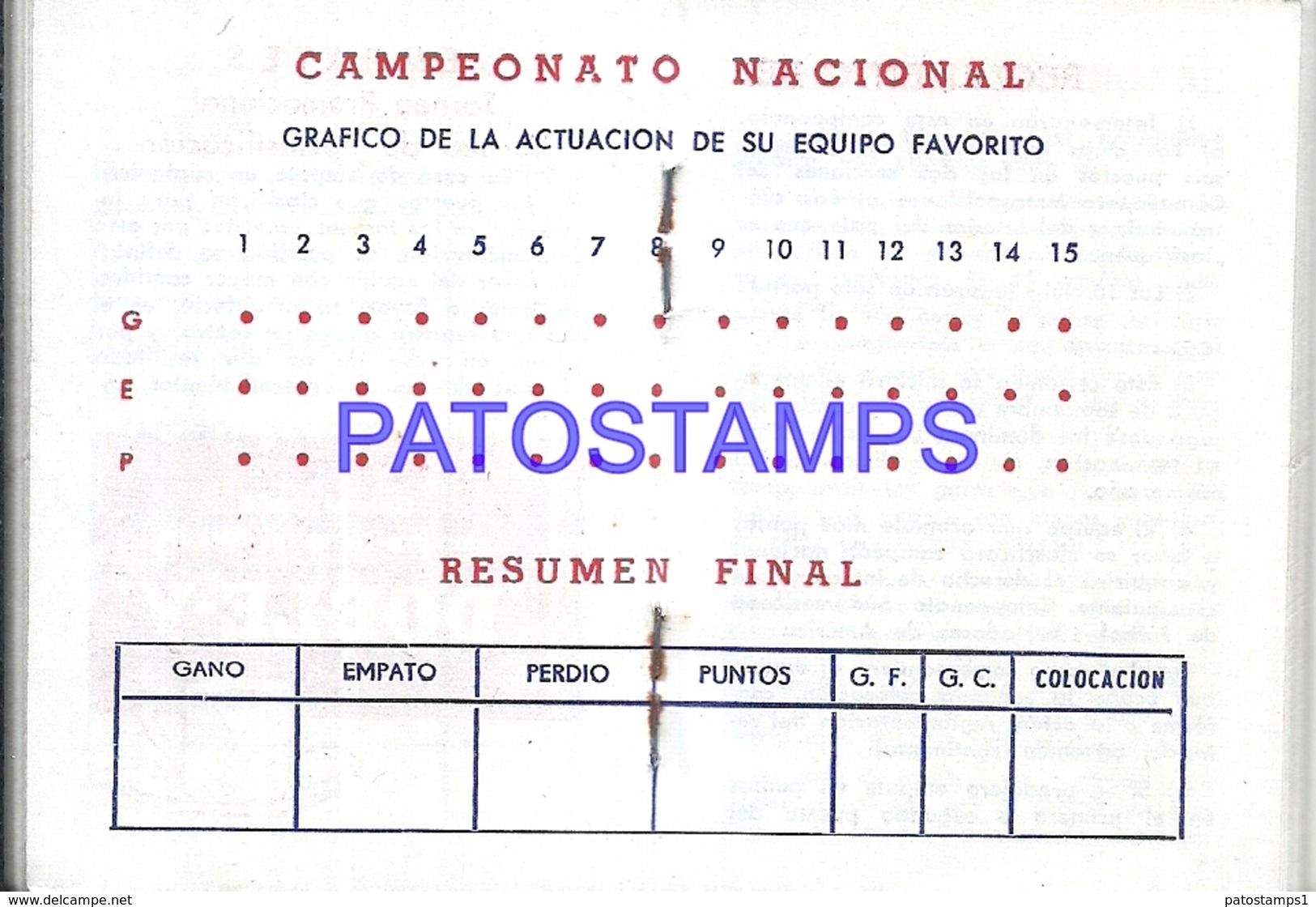 102590 ARGENTINA AGENDA FUTBOLISTA SOCCER FUTBOL 1967 PUBLICITY DOBLE - V NO POSTAL POSTCARD - Other & Unclassified