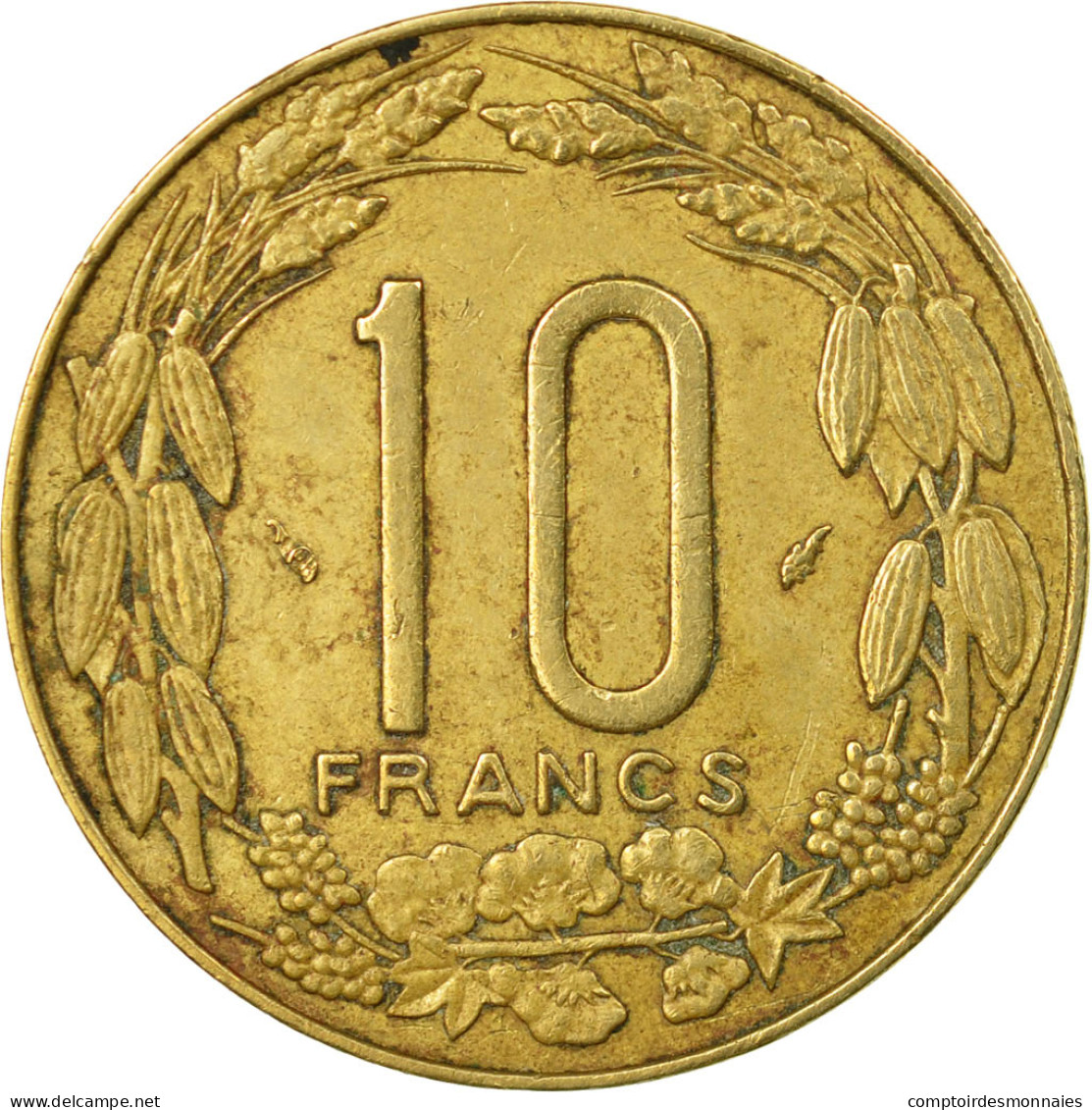 Monnaie, États De L'Afrique Centrale, 10 Francs, 1975, Paris, TB+ - Centraal-Afrikaanse Republiek