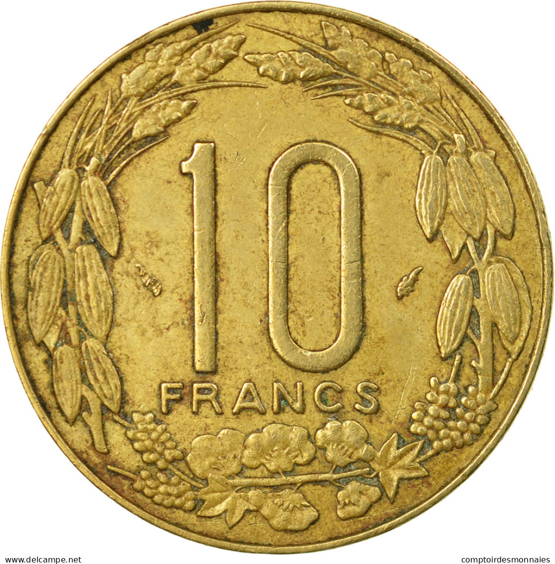 Monnaie, États De L'Afrique Centrale, 10 Francs, 1975, Paris, TB+ - Centrafricaine (République)