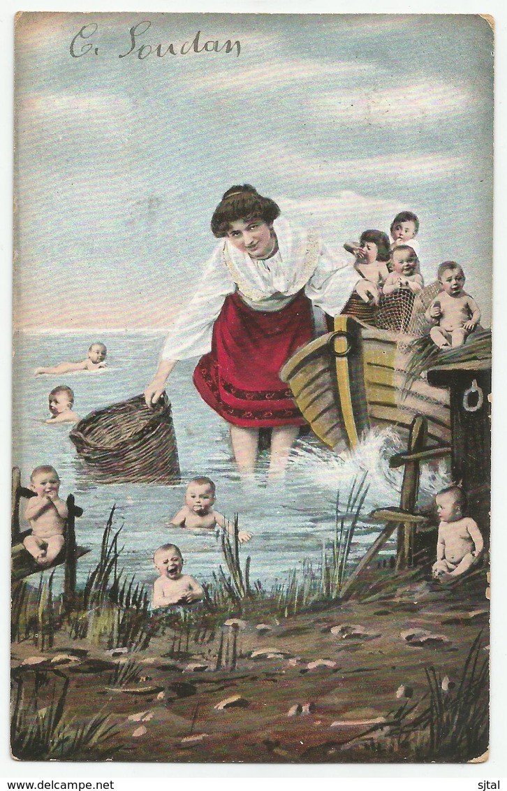 Baby's Vissen - 1906 Verstuurd - Babies