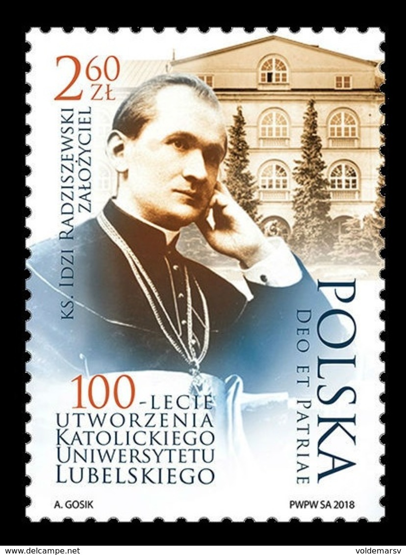 Poland 2018 Mih. 5020 Catholic University Of Lublin. Philosopher Idzi Radziszewski MNH ** - Unused Stamps