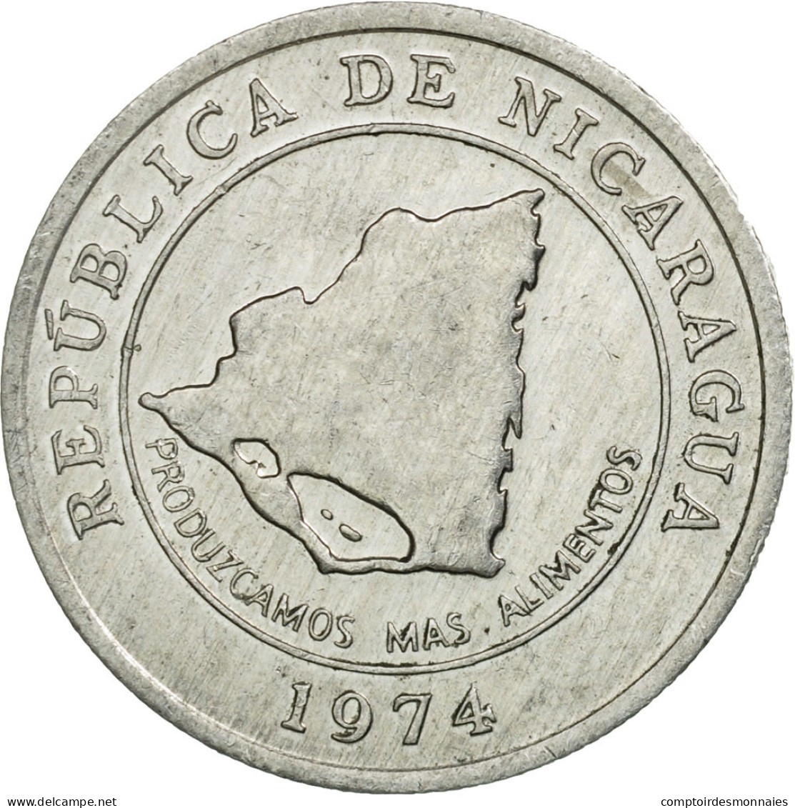 Monnaie, Nicaragua, 10 Centavos, 1974, TTB, Aluminium, KM:29 - Nicaragua