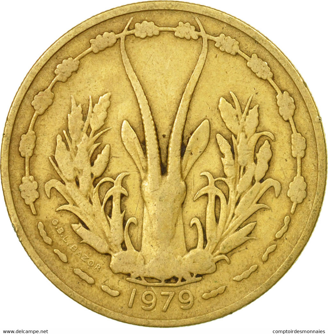 Monnaie, West African States, 25 Francs, 1979, Paris, TB+, Aluminum-Bronze, KM:5 - Côte-d'Ivoire