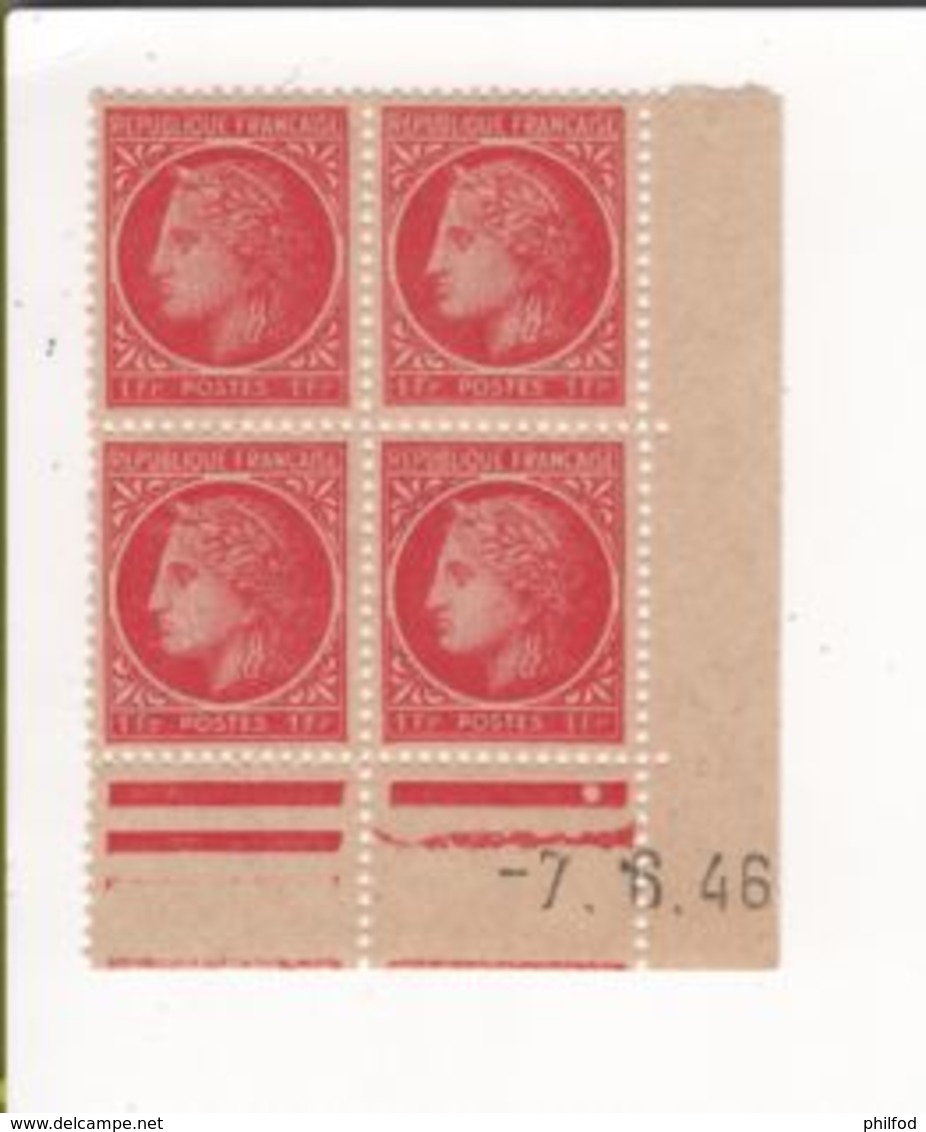 FRANCE - 1949 - N° 830 - Coin Daté - 4 Timbres - 1950-1959