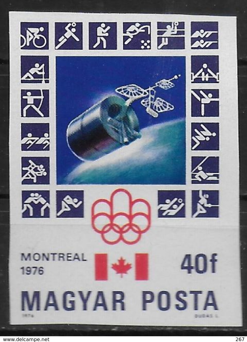 HONGRIE N° 2501 * * NON DENTELE Satellite Cyclisme Boxe Handball Hippisme Volley Ball Natation Judo Water Polo Aviron - Europe