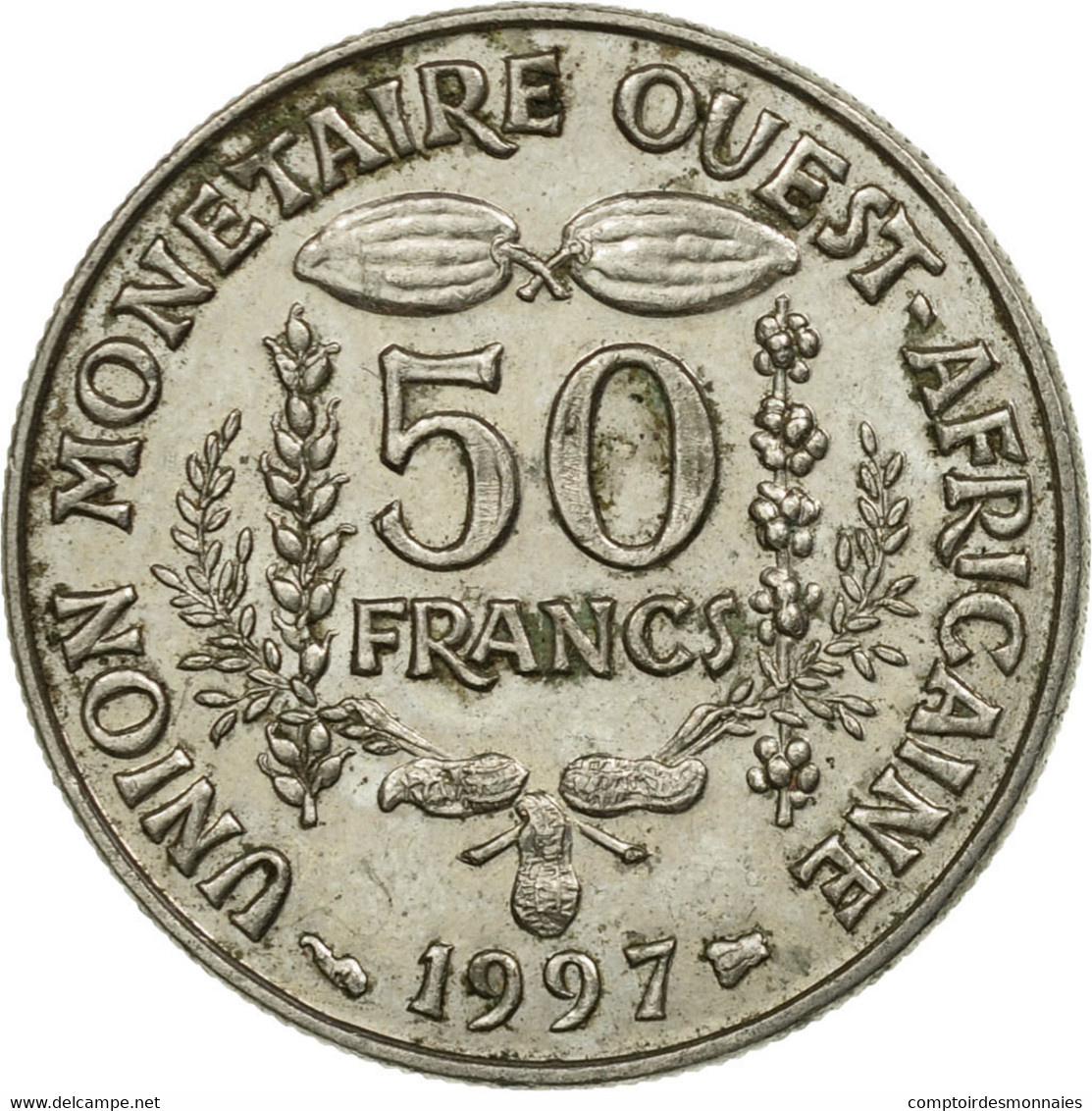 Monnaie, West African States, 50 Francs, 1997, Paris, TB+, Copper-nickel, KM:6 - Elfenbeinküste