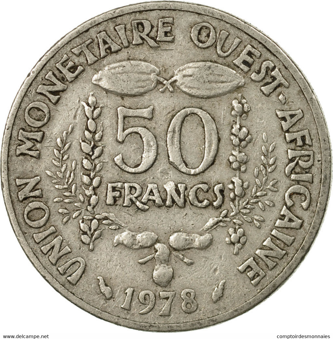 Monnaie, West African States, 50 Francs, 1978, Paris, TB+, Copper-nickel, KM:6 - Costa De Marfil
