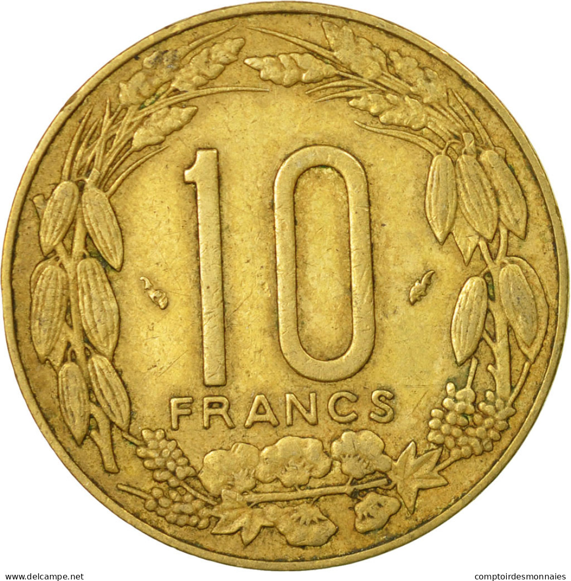 Monnaie, États De L'Afrique Centrale, 10 Francs, 1977, Paris, TB+ - Central African Republic