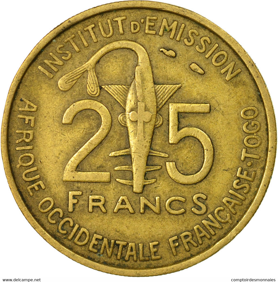 Monnaie, French West Africa, 25 Francs, 1957, Paris, TB+, Aluminum-Bronze, KM:9 - Côte-d'Ivoire