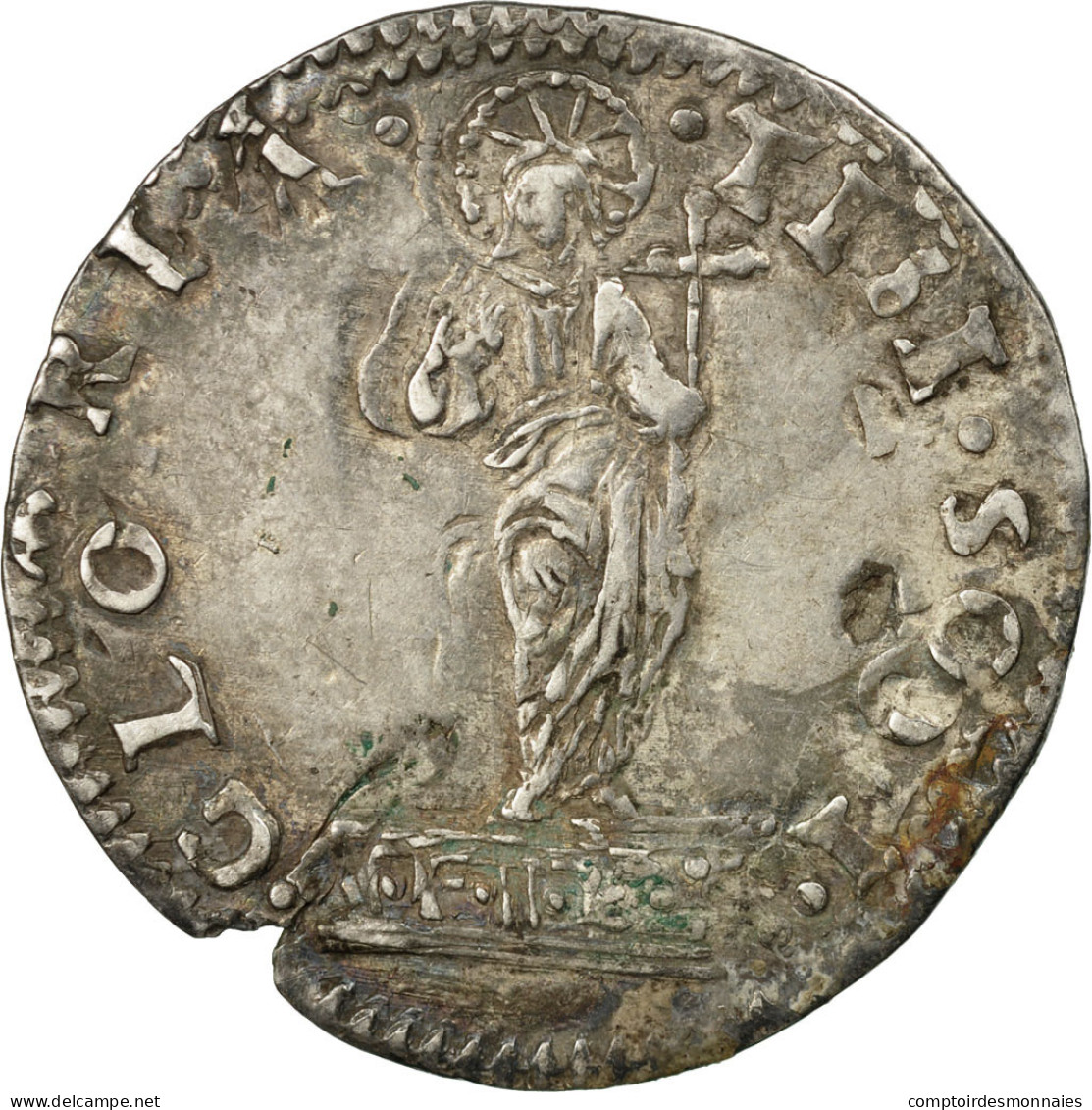 Monnaie, États Italiens, Andrea Gritti (1523-1538), Lira, Venezia, TB+, Argent - Venecia