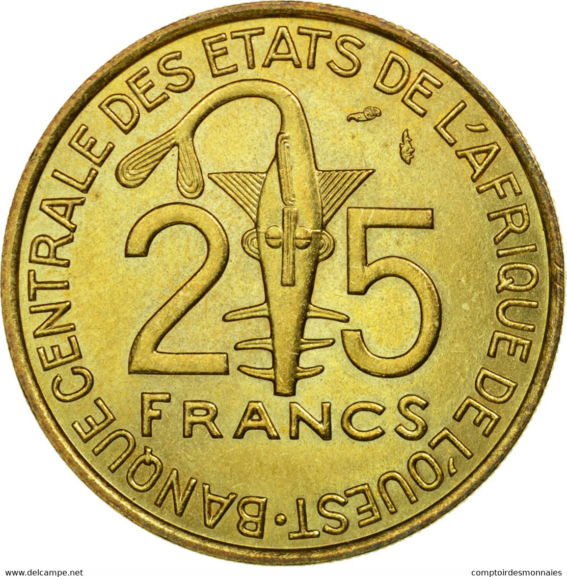 Monnaie, West African States, 25 Francs, 1981, Paris, TTB, Aluminum-Bronze, KM:9 - Côte-d'Ivoire