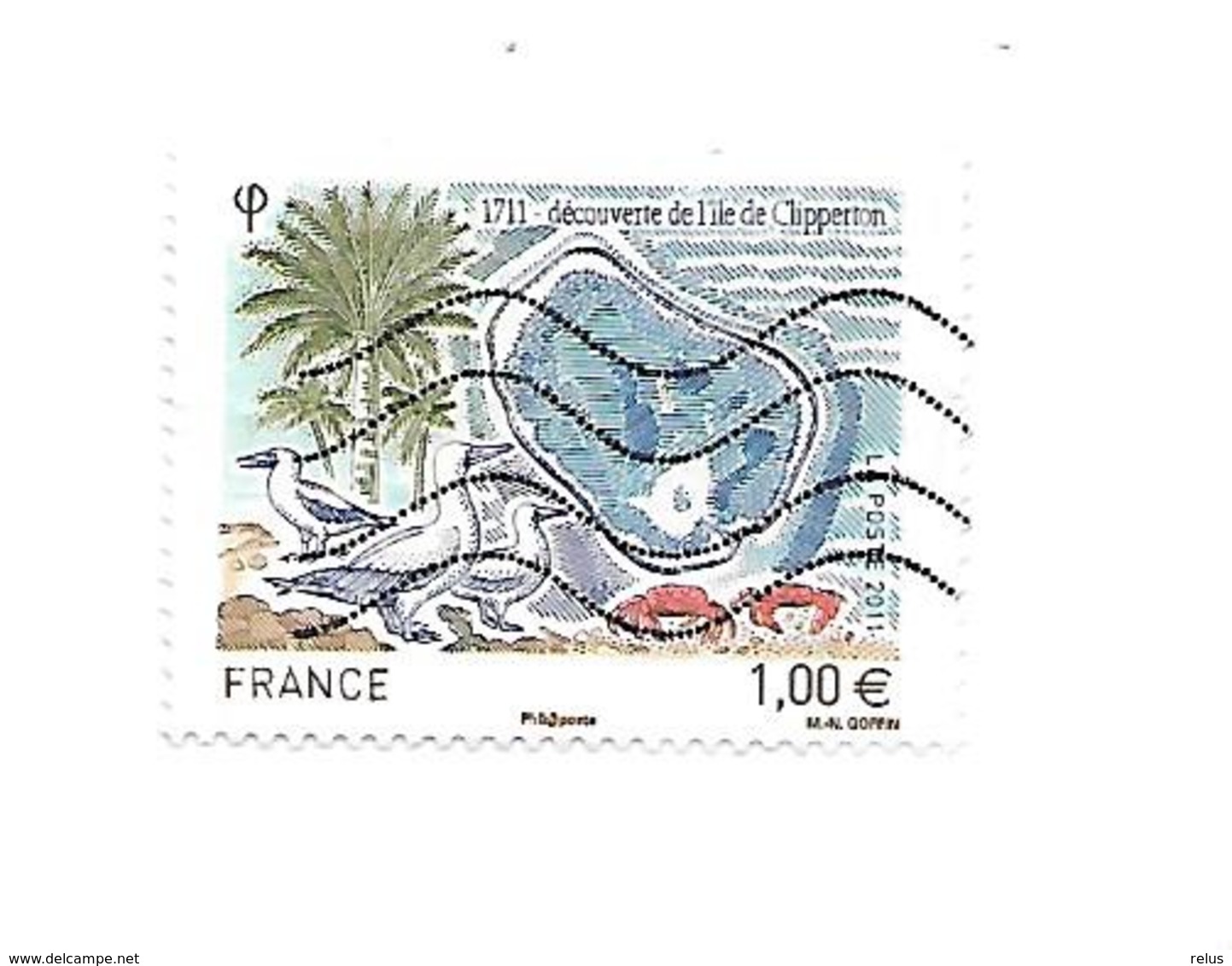 300ème Anniversaire De La Découverte De L'Île De Clipperton N°4611 Oblitéré Année 2011 - Used Stamps