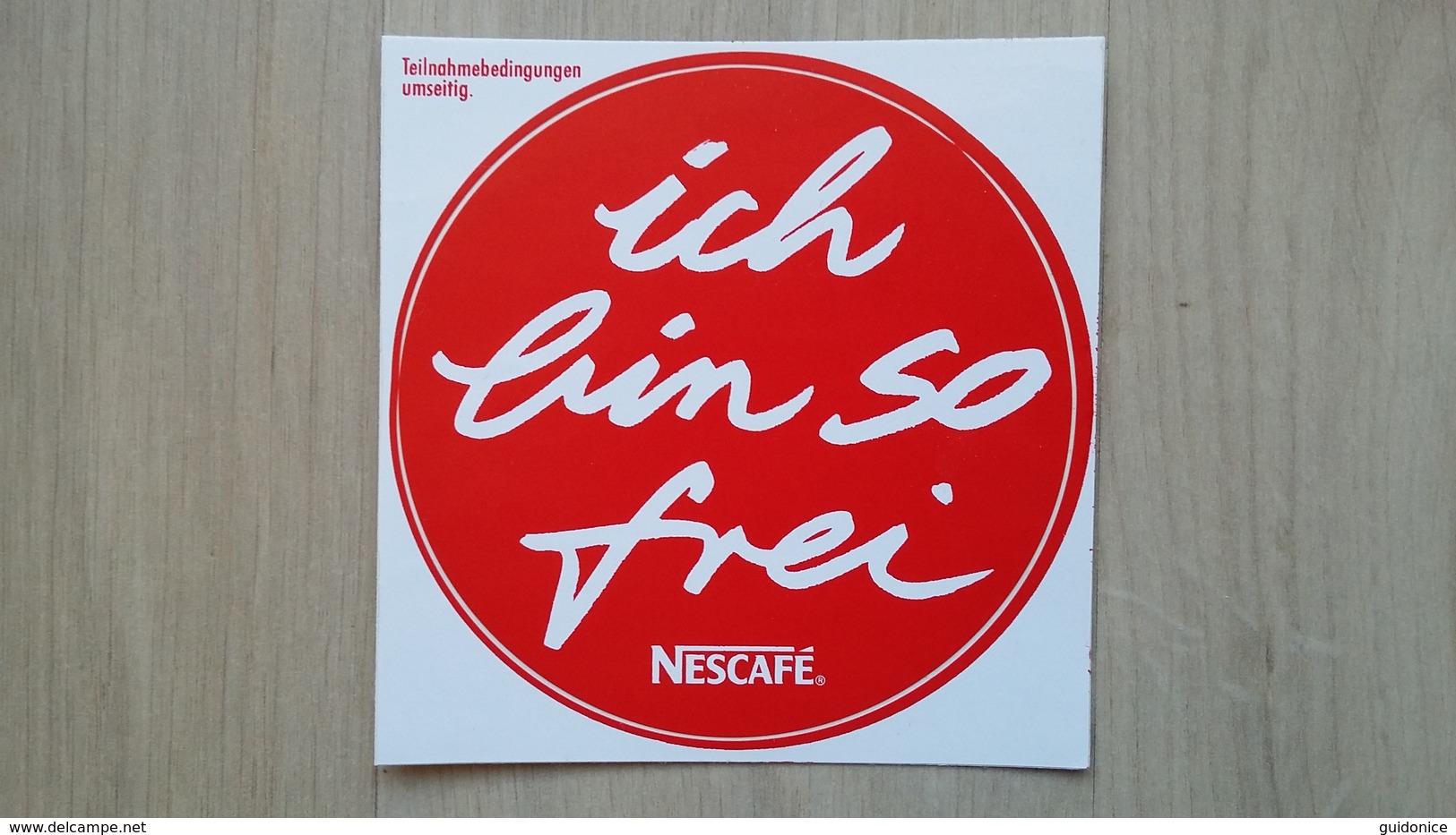 "Ich Bin So Frei"-Aufkleber Von Nescafé - Aufkleber