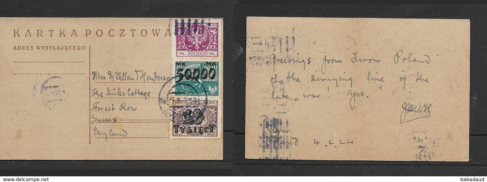 Postcard, > England, 1924, Franked 350,010 Mk - Covers & Documents