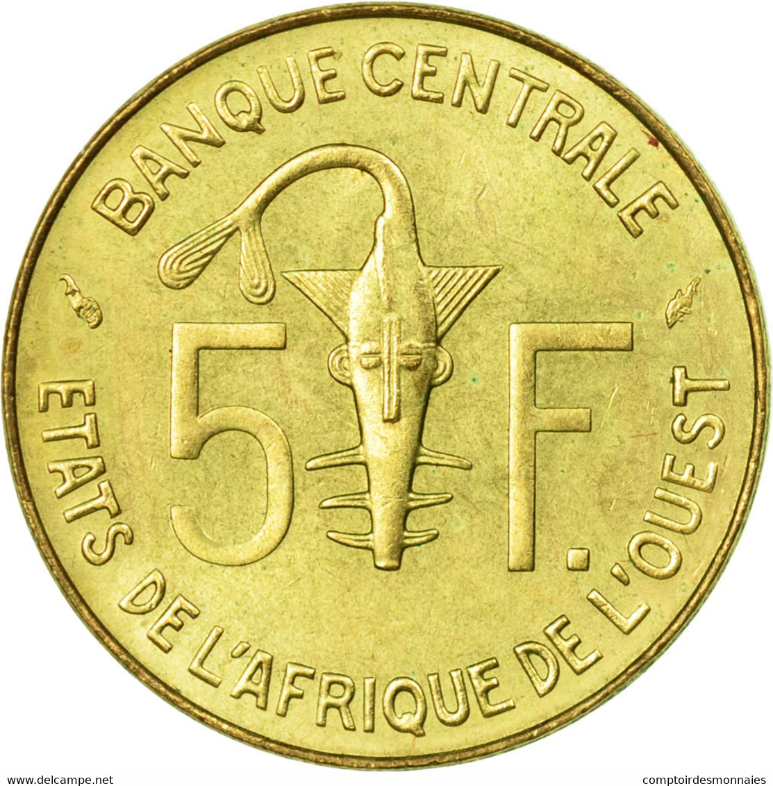 Monnaie, West African States, 5 Francs, 1975, Paris, TB+ - Ivoorkust