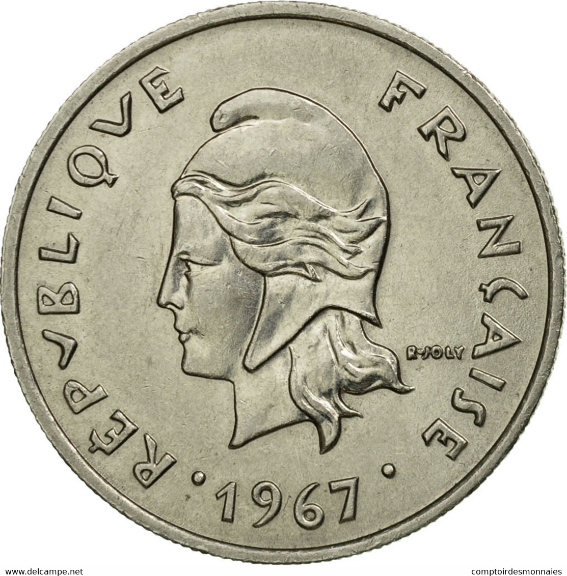 Monnaie, French Polynesia, 10 Francs, 1967, Paris, TTB, Nickel, KM:5 - French Polynesia