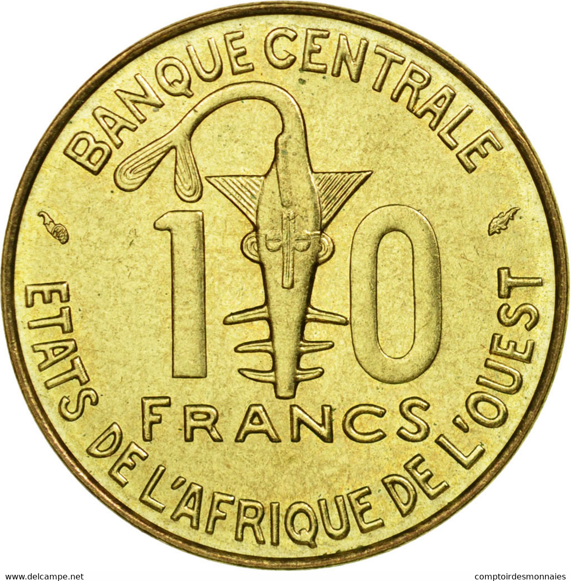 Monnaie, West African States, 10 Francs, 1975, Paris, TTB - Côte-d'Ivoire