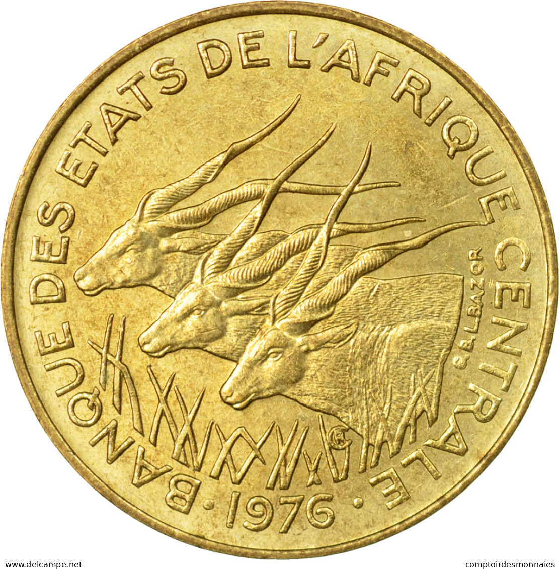 Monnaie, États De L'Afrique Centrale, 10 Francs, 1976, Paris, TB+ - Central African Republic