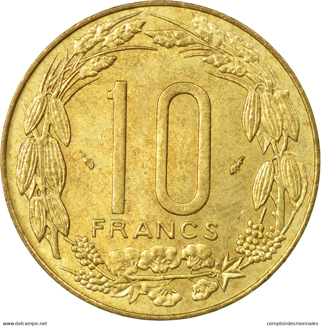 Monnaie, États De L'Afrique Centrale, 10 Francs, 1976, Paris, TB+ - Central African Republic