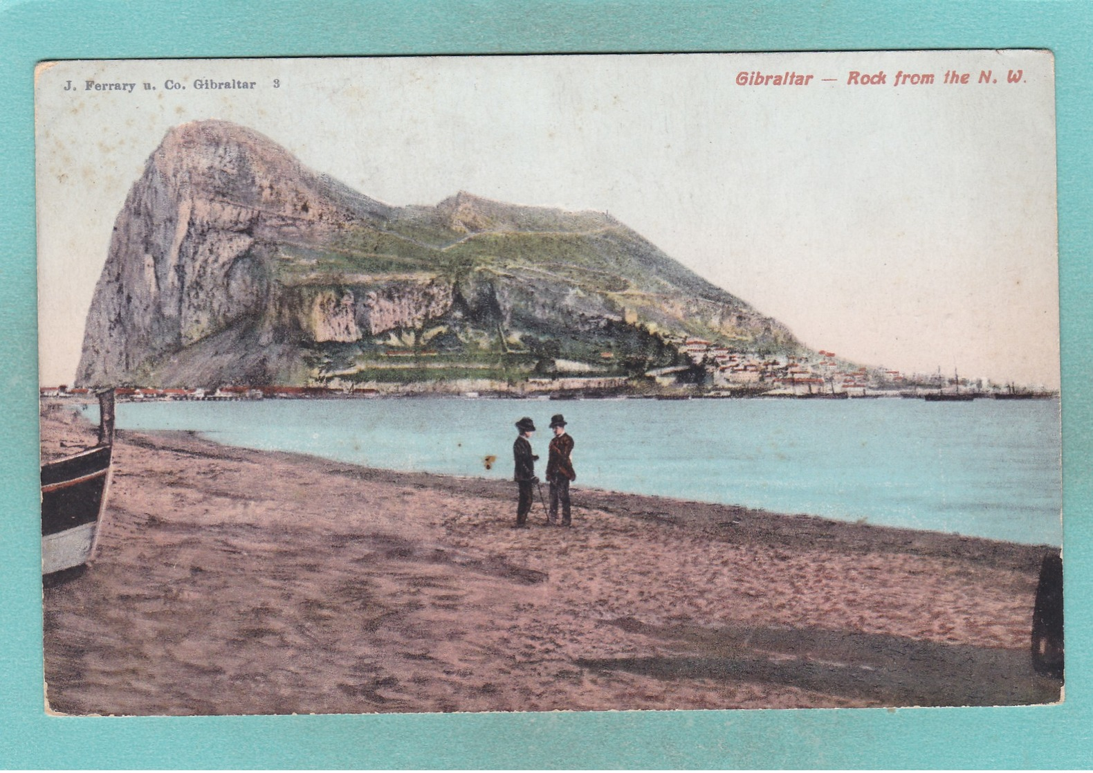 Old Post Card Of The Rock From The N.W.,Gibraltar,R58. - Gibraltar