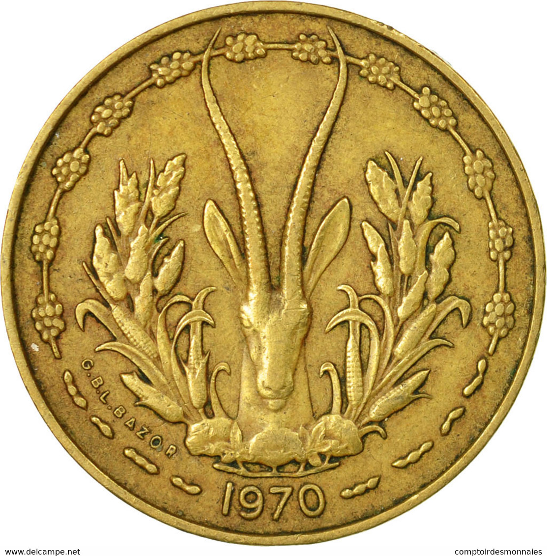 Monnaie, West African States, 10 Francs, 1970, Paris, TB+ - Costa De Marfil