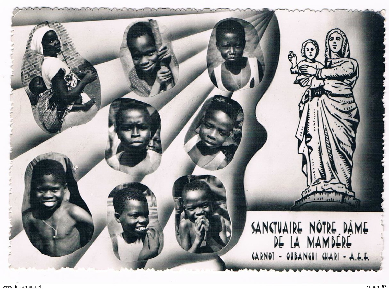Cpsm - SANCTUAIRE NOTRE-DAME DE LA MAMBERE - CARNOT - OUBANGUI CHARI - 3619 - Centrafricaine (République)