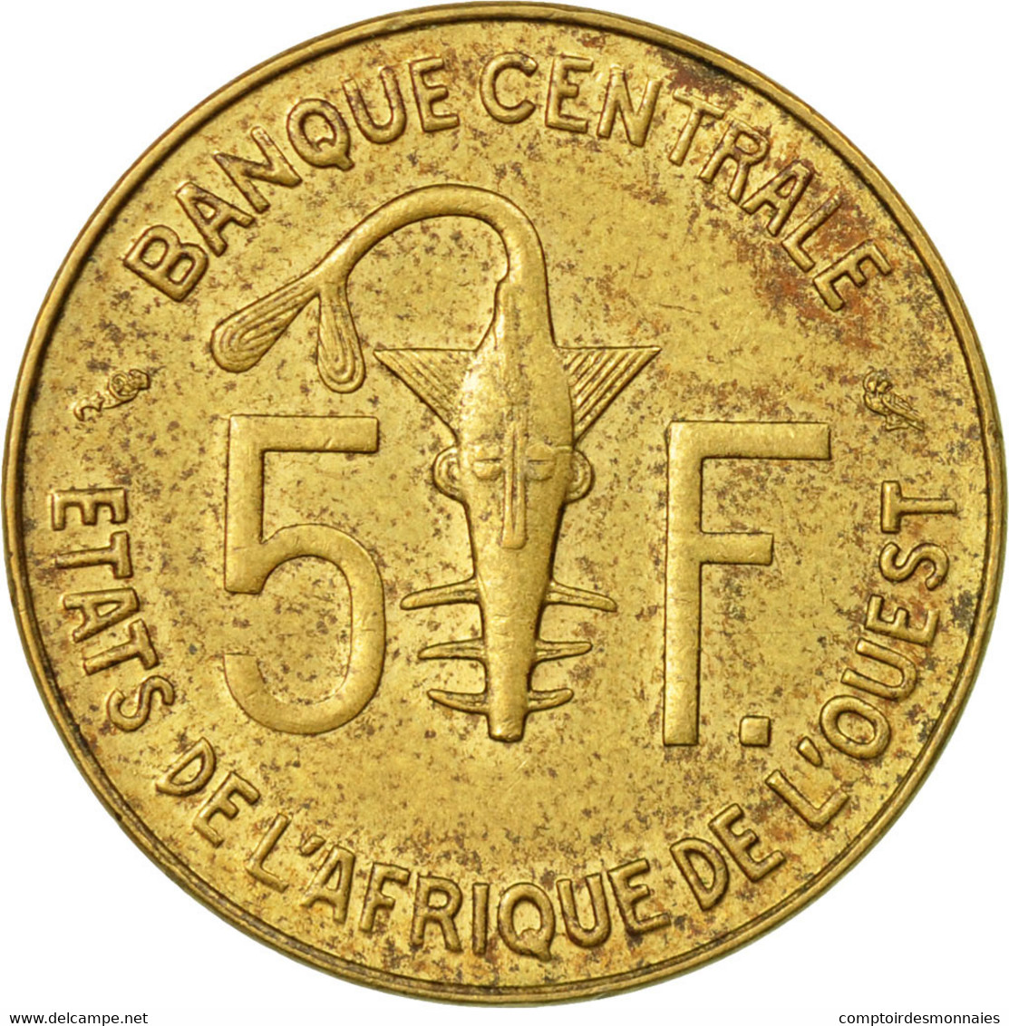 Monnaie, West African States, 5 Francs, 1965, Paris, B+, Aluminum-Nickel-Bronze - Côte-d'Ivoire