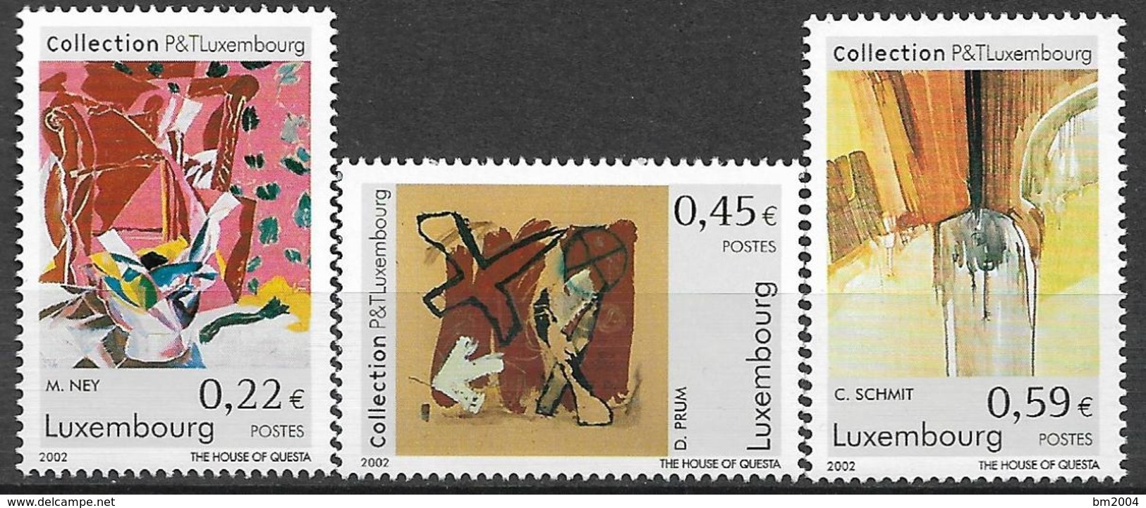 2002  Luxemburg   Mi. 1559-61 **MNH . Gemälde Aus Der Kunstsammlung Der Luxemburgischen Post - Neufs