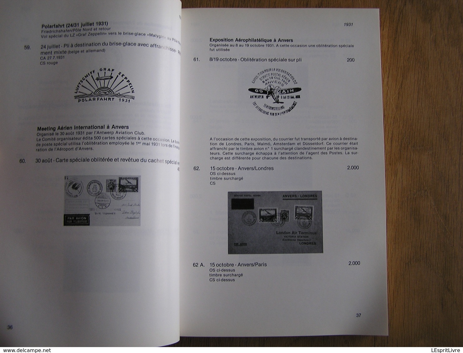 CATALOGUE DE L' AEROPHILATELIE BELGE Marcophilie Philatélie Aéropostale Cachet Timbre SABENA Aviation Avion Airmail