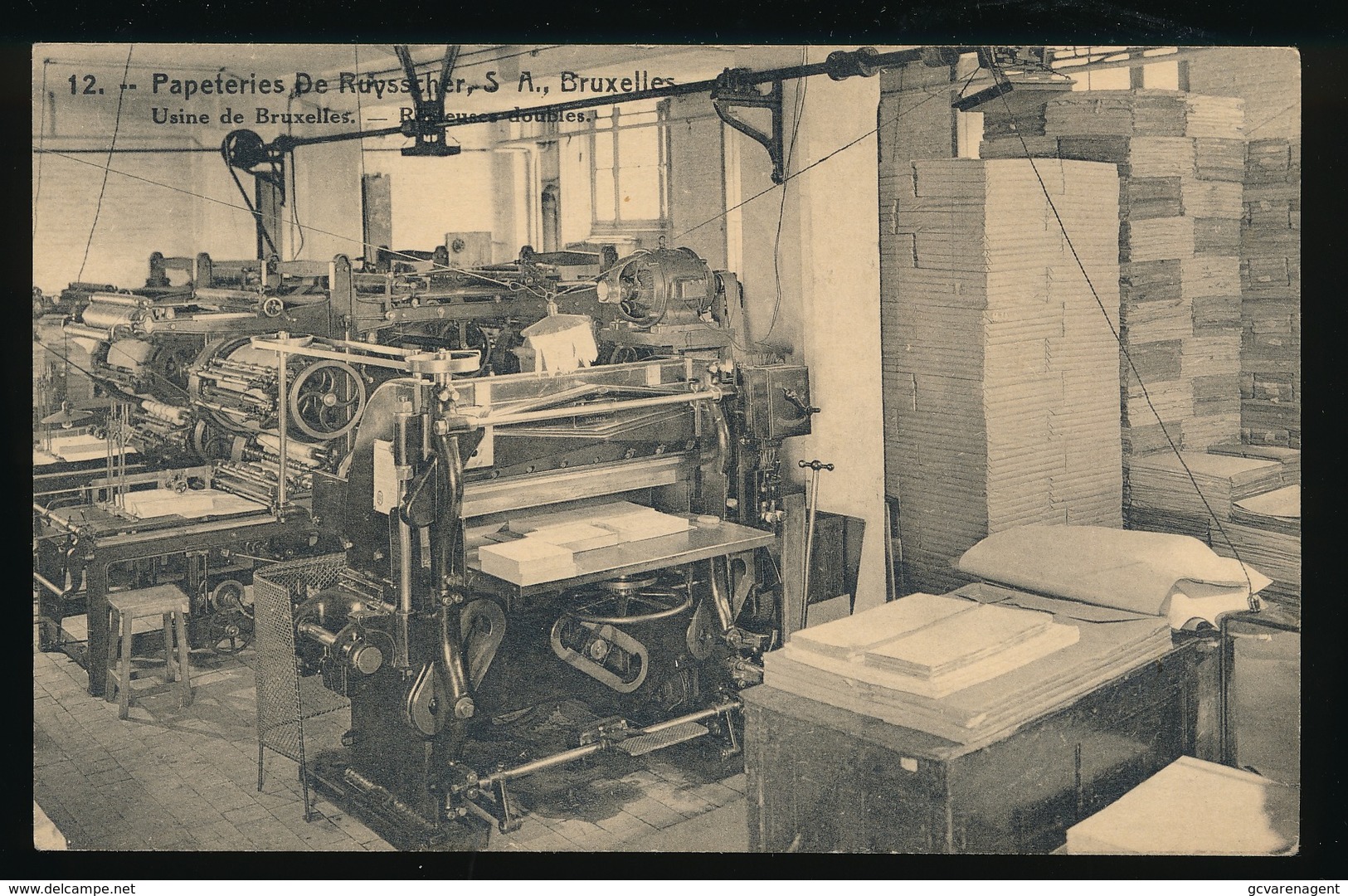 PAPETERIES DE RUYSSCHER  S.A. BRUXELLES - USINE DE BRUXELLES - RELIEUSE DOUBLES - Petits Métiers