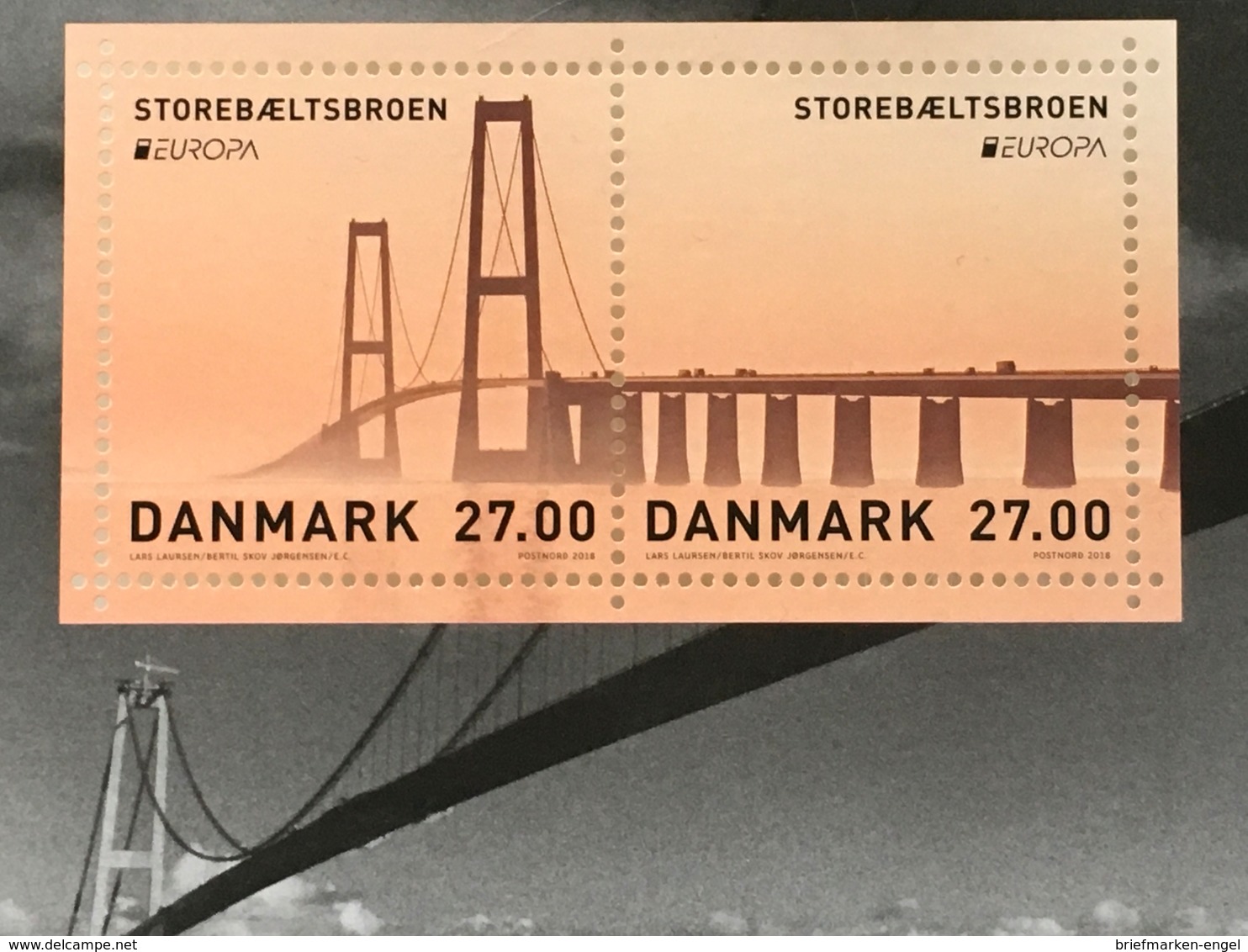 Dänemark Denmark 2018 Block 70 Europaausgabe Thema Brücken Europacept - Ungebraucht