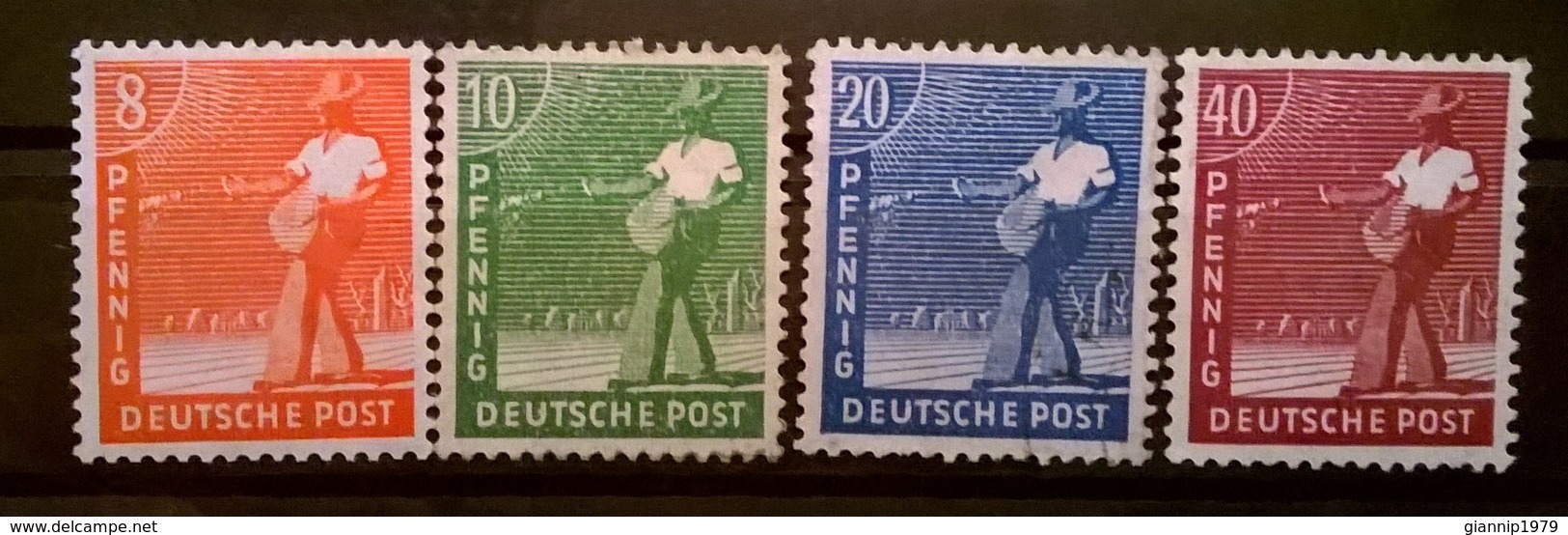 FRANCOBOLLI STAMPS GERMANIA GERMANY 1947 MNH**  SERIE UOMINI AL LAVORO OCCUPAZIONE ALLEATA OCCUPATION ALLIED DEUTSCHE - Altri & Non Classificati