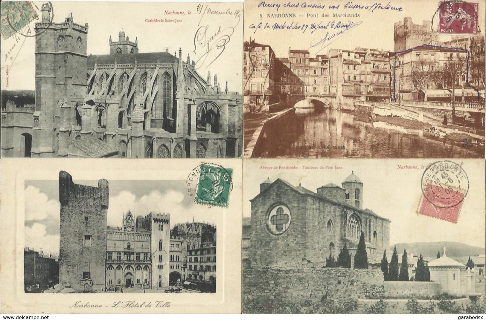 LOT DE 75 CARTES POSTALES ANCIENNES DE NARBONNE (11). - Narbonne