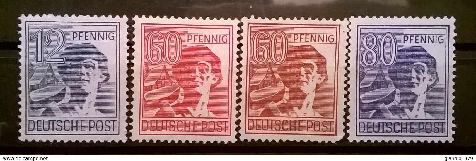 FRANCOBOLLI STAMPS GERMANIA GERMANY 1947 MNH**  SERIE UOMINI AL LAVORO OCCUPAZIONE ALLEATA OCCUPATION ALLIED DEUTSCHE - Sonstige & Ohne Zuordnung