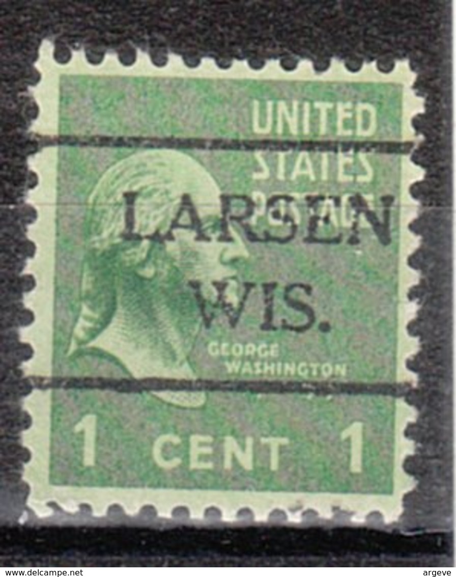 USA Precancel Vorausentwertung Preo, Locals Wisconsin Larsen 716 - Vorausentwertungen