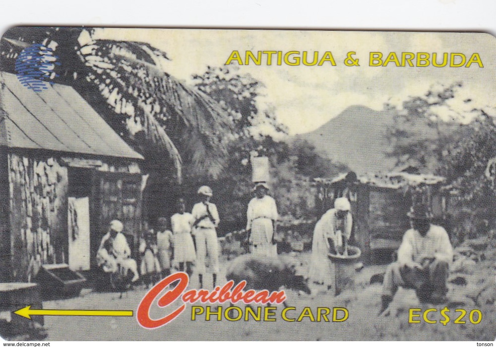 Antigua, ANT-54C (0), Rural Antiguan Family "1905", 2 Scans.   Normal Zero: "0". - Antigua E Barbuda