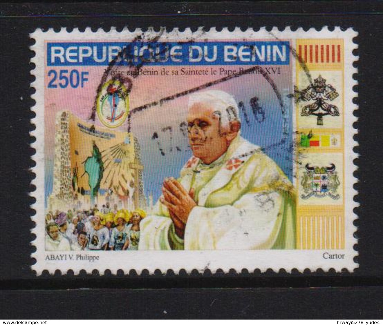 Benin 2011, Pope, Minr 1651, Vfu - Bénin – Dahomey (1960-...)