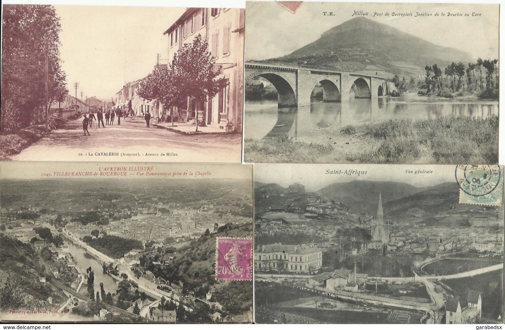 LOT DE 180 CARTES POSTALES ANCIENNES DE L'AVEYRON (12).