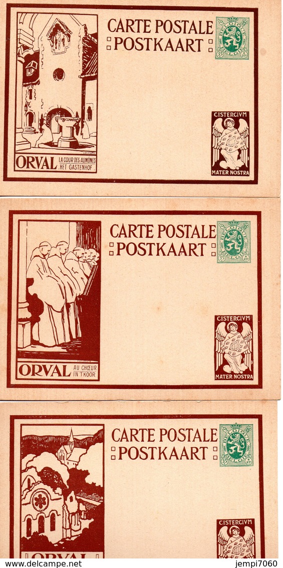 ORVAL : Lot De 10 Cartes Postales Affranchies Avec Lion Héraldique De 35c. (voir Scans) - Cartes Postales Illustrées (1971-2014) [BK]