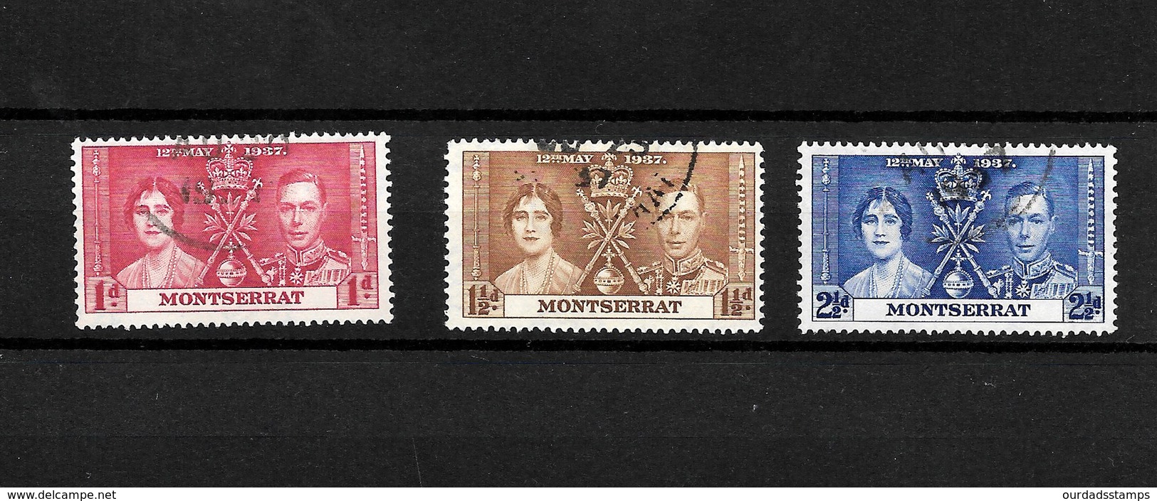 Montserrat KGVI 1937 Coronation, Complete Set Used (7087) - Montserrat