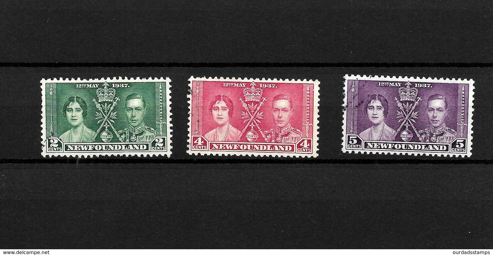 Newfoundland  KGVI 1937 Coronation, Complete Set Used (7095) - 1908-1947